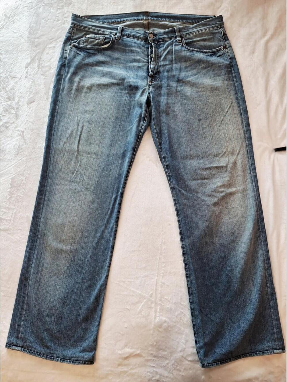 7 For All Mankind Relaxed Distressed Button Fly Men's Jeans (40 × 32)